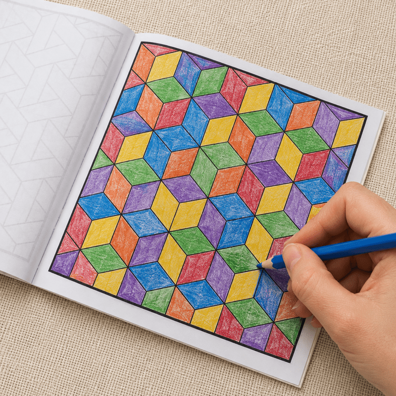28-seitiges Malbuch mit geomet – Adult Coloring Book Stress Relief Bewertung und Preis