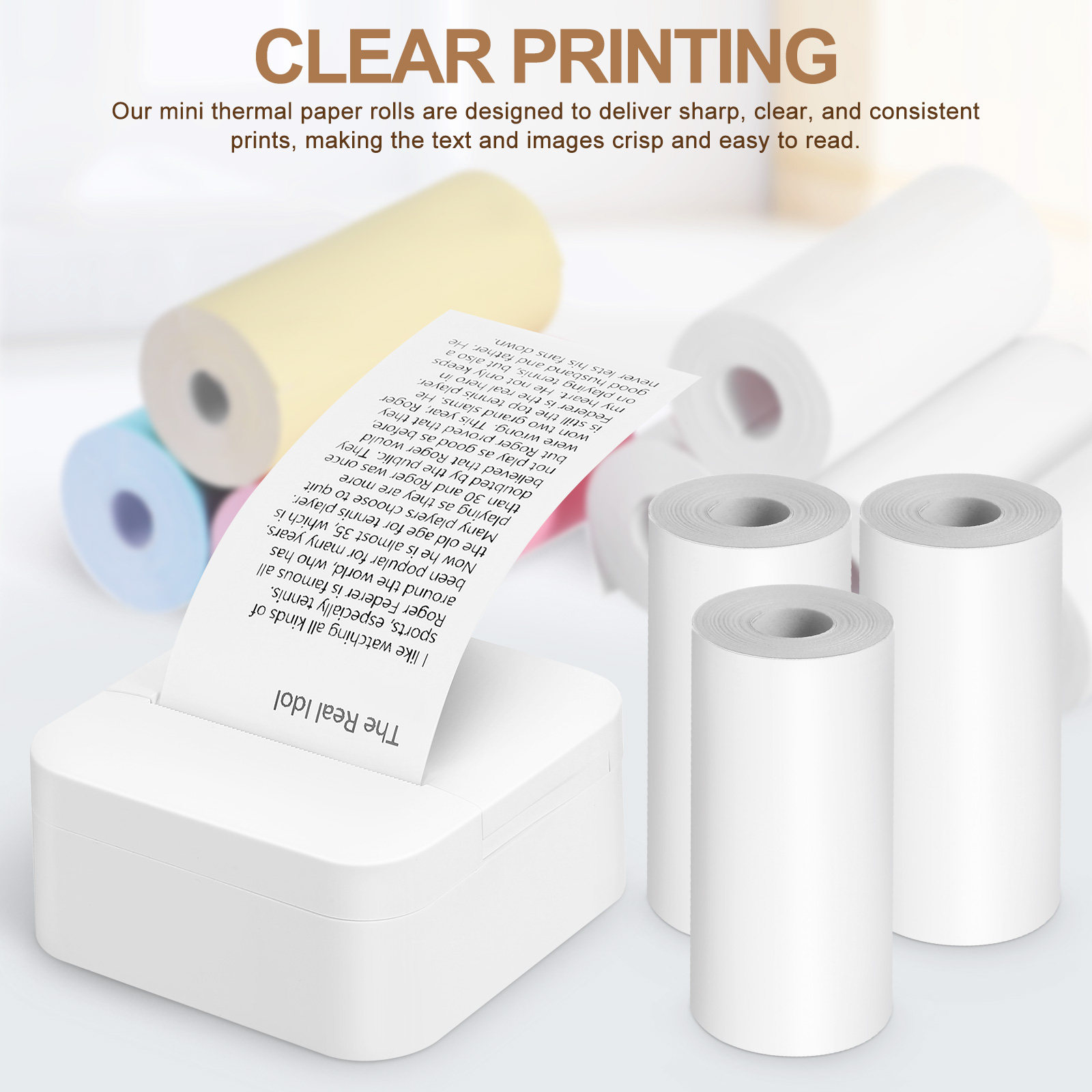 13 Rollen Druckerpapier, Tasch – Mini Pocket Thermal Printer Paper Roll Bewertung und Preis