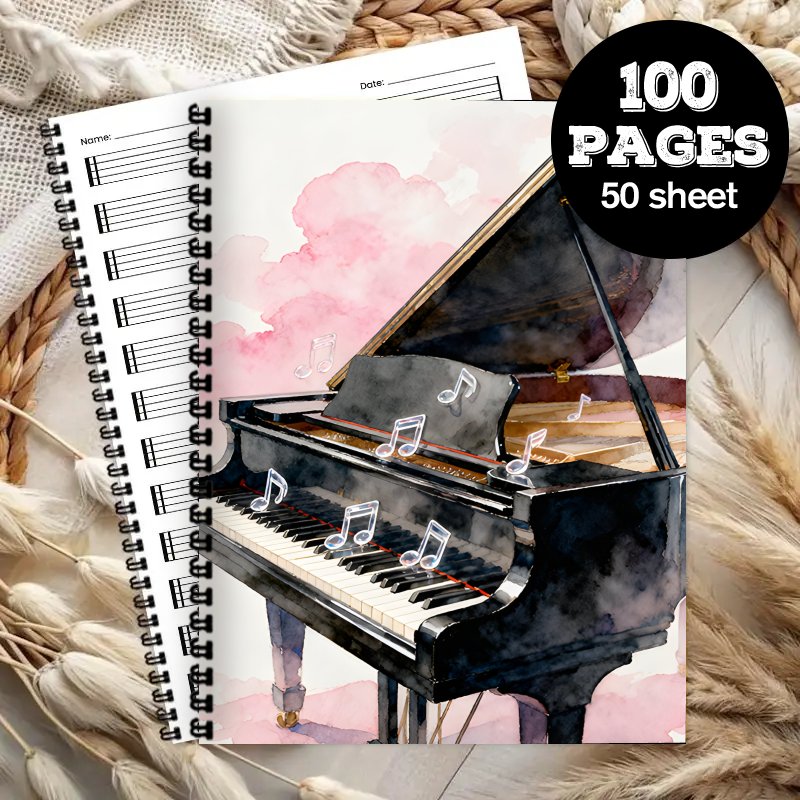 A4-Format, Musiknotizbuch, Meh – Blank Sheet Music Notebook Bewertung und Preis