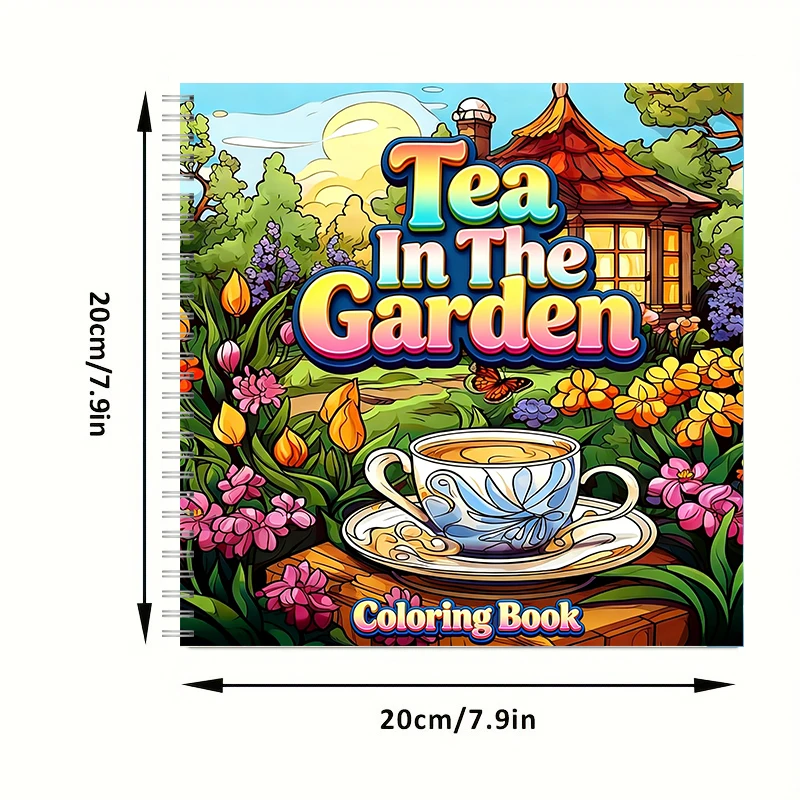 Malbuch „Tea In The Gardens“ f – Adult Coloring Book Stress Relief Bewertung und Preis